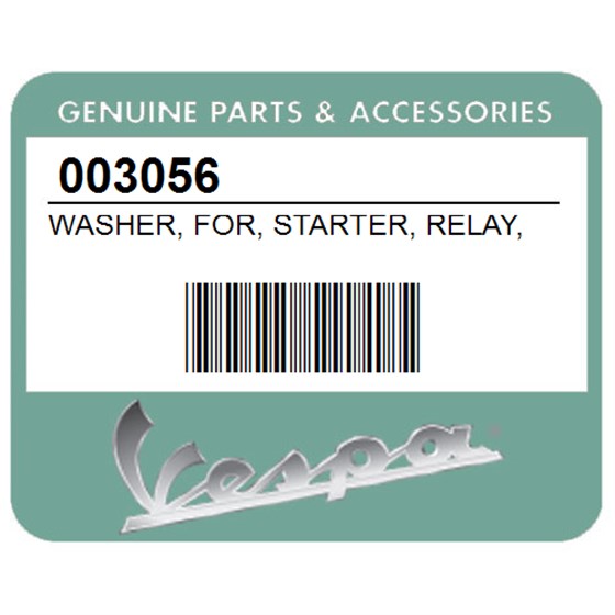 Vespa 003056 Washer, For, Starter, Relay, (6, 4X12x1)