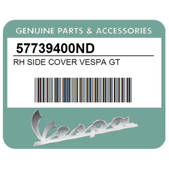 Vespa 57739400ND Rh Side Cover Vespa Gt
