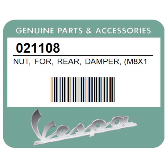 Vespa 021108 Nut, For, Rear, Damper, (M8x1;H=6, 5)