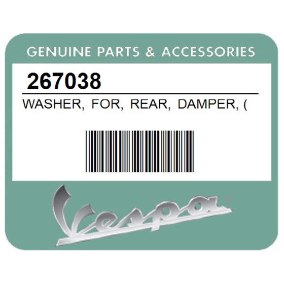 Vespa 267038 Washer, For, Rear, Damper, (8, 2X37x1, 5)