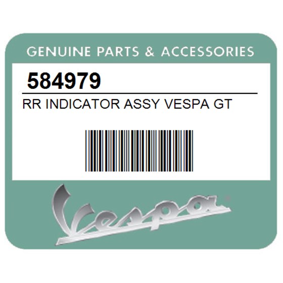 Vespa 584979 Rr Indicator Assy Vespa Gt