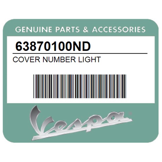 Vespa 63870100ND Cover Number Light