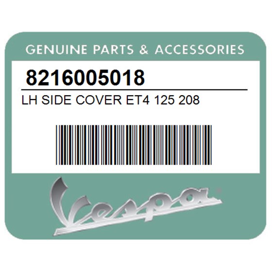 Vespa 8216005018 Lh Side Cover Et4 125 208