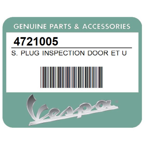 Vespa 4721005 S. Plug Inspection Door Et Unp.