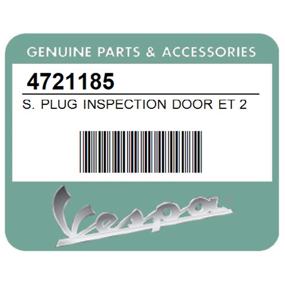 Vespa 4721185 S. Plug Inspection Door Et 208