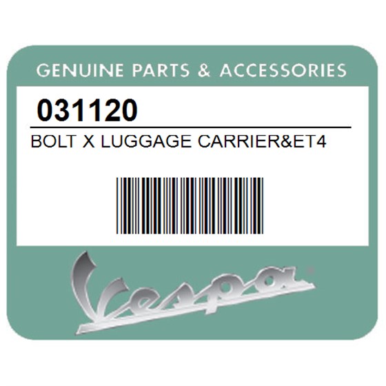Vespa 031120 Bolt X Luggage Carrier&Et4 Fron