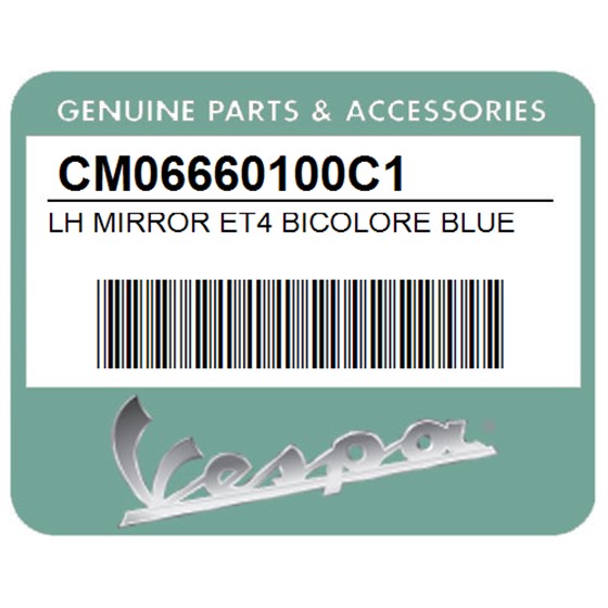 Vespa CM06660100C1 Lh Mirror Et4 Bicolore Blue 270