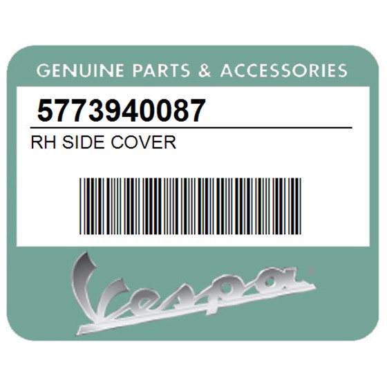 Vespa 5773940087 Rh Side Cover
