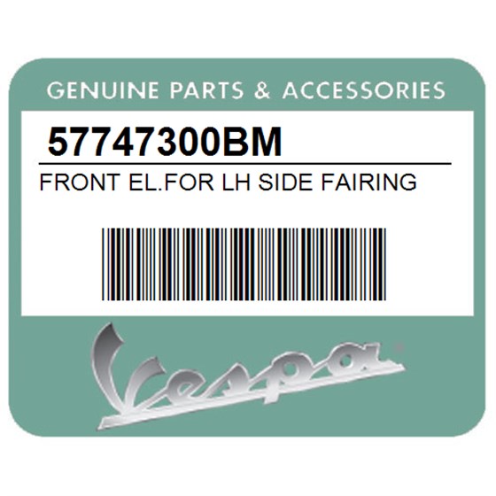 Vespa 57747300BM Front El.For Lh Side Fairing