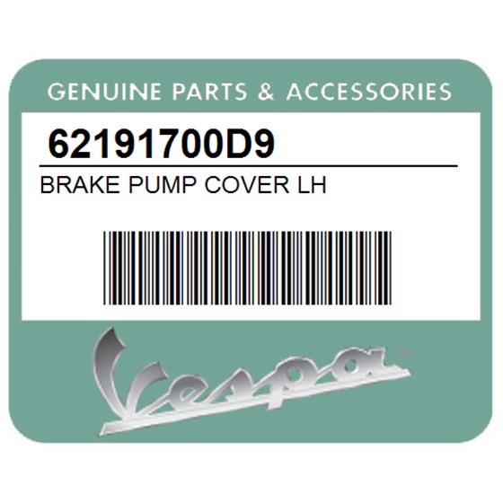 Vespa 62191700D9 Brake Pump Cover Lh