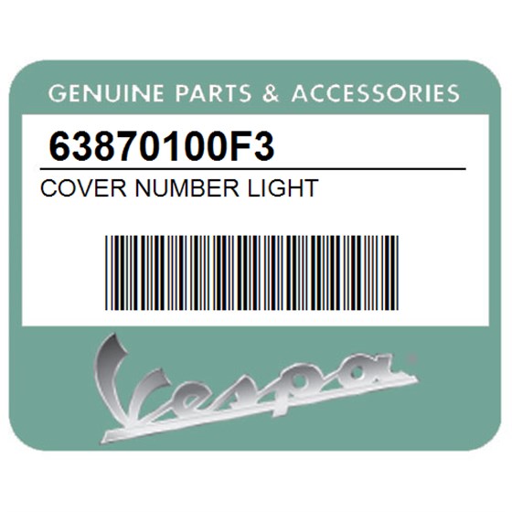 Vespa 63870100F3 Cover Number Light