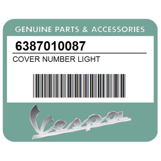 Vespa 6387010087 Cover Number Light