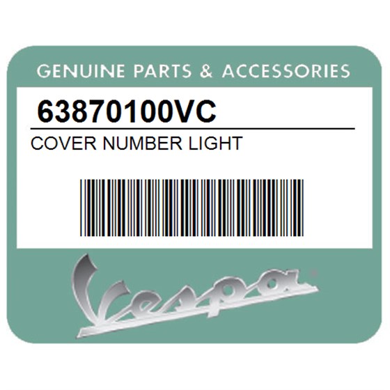 Vespa 63870100VC Cover Number Light
