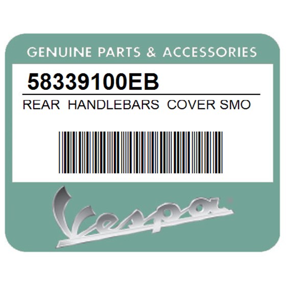 Vespa 58339100EB Rear Handlebars Cover Smoky Gre