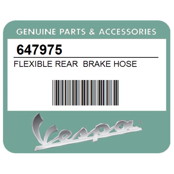 Vespa 647975 Flexible Rear  Brake Hose