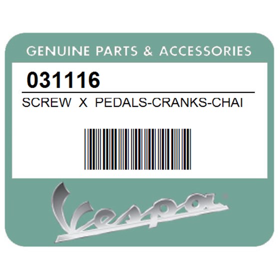 Vespa 031116 Screw X Pedals-Cranks-Chain(M8x