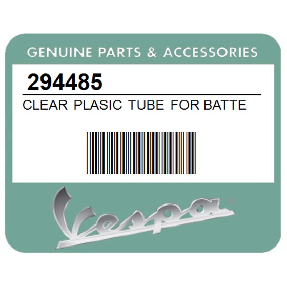 Vespa 294485 Clear Plasic Tube For Battery