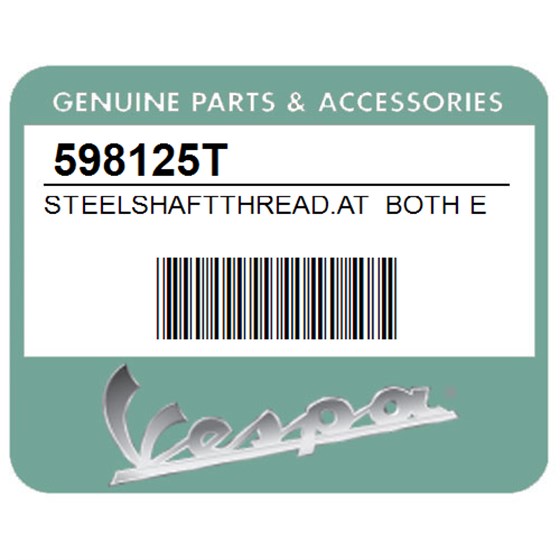 Vespa 598125T Steelshaftthread.At Both Ends H