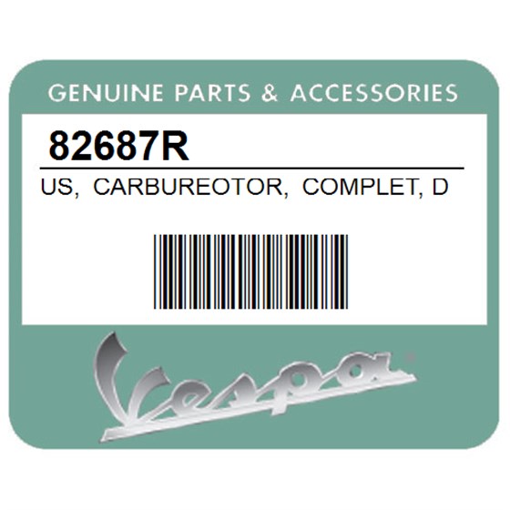 Vespa 82687R Us, Carbureotor, Complet, Dellort
