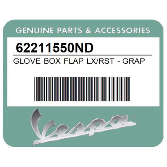 Vespa 62211550ND Glove Box Flap Lx/Rst - Graphite Black