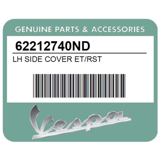 Vespa 62212740ND Lh Side Cover Et/Rst