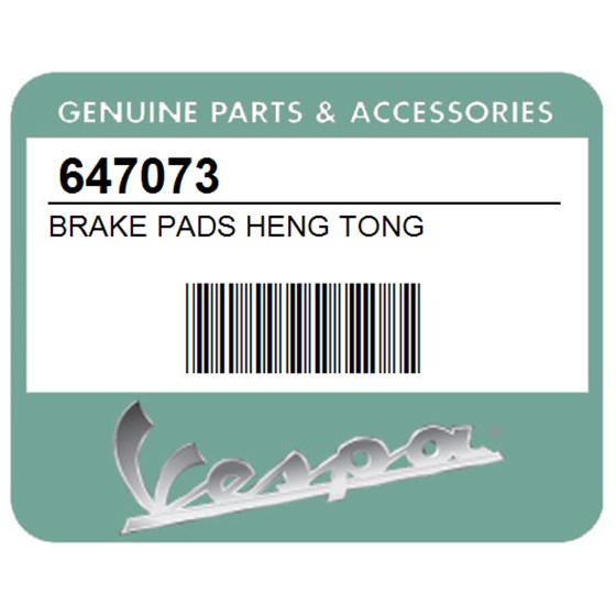 Vespa 647073 Brake Pads Heng Tong
