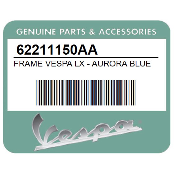 Vespa 62211150AA Frame Vespa Lx - Aurora Blue