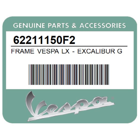 Vespa 62211150F2 Frame Vespa Lx - Excalibur Gray