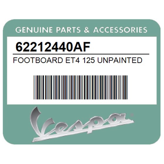 Vespa 62212440AF Footboard Et4 125 Unpainted