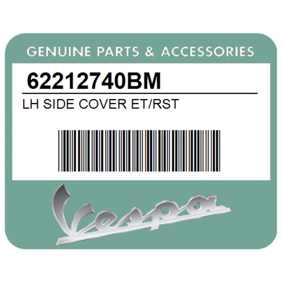Vespa 62212740BM Lh Side Cover Et/Rst