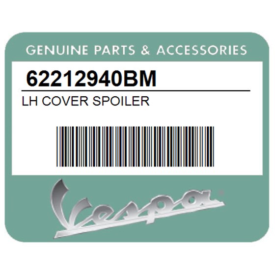 Vespa 62212940BM Lh Cover Spoiler