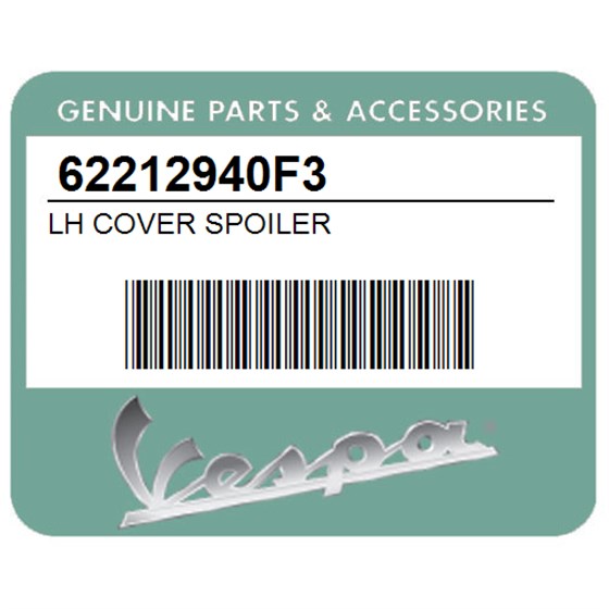 Vespa 62212940F3 Lh Cover Spoiler