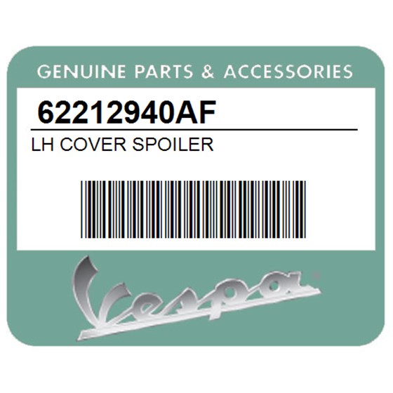Vespa 62212940AF Lh Cover Spoiler