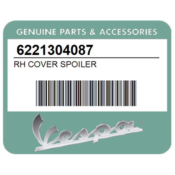 Vespa 6221304087 Rh Cover Spoiler