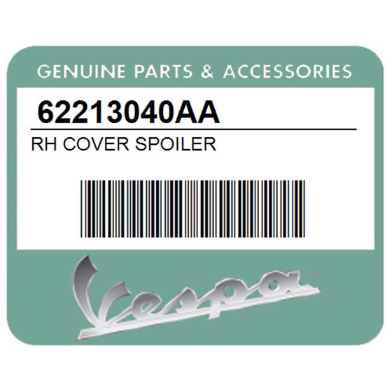 Vespa 62213040AA Rh Cover Spoiler