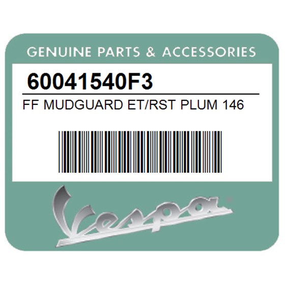Vespa 60041540F3 Ff Mudguard Et/Rst Plum 146