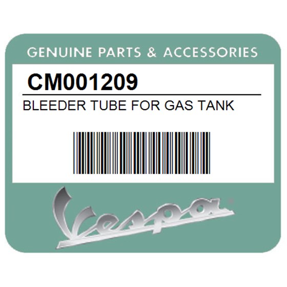 Vespa CM001209 Bleeder Tube For Gas Tank