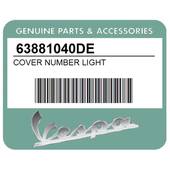 Vespa 63881040DE Cover Number Light