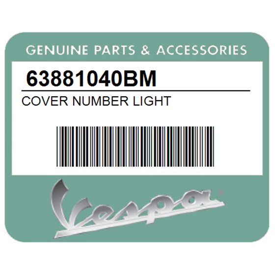 Vespa 63881040BM Cover Number Light