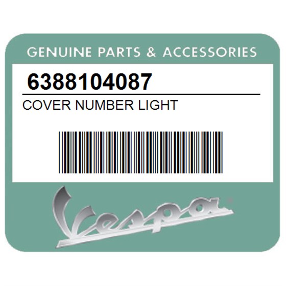Vespa 6388104087 Cover Number Light