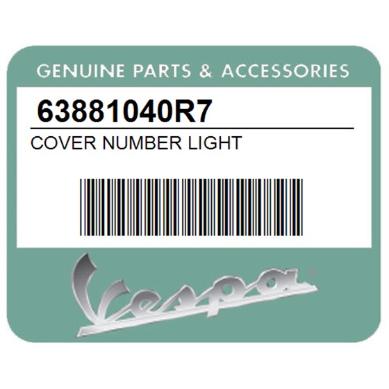 Vespa 63881040R7 Cover Number Light