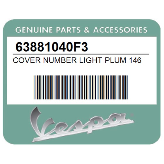 Vespa 63881040F3 Cover Number Light Plum 146