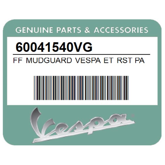 Vespa 60041540VG Ff Mudguard Vespa Et Rst Painted (Green)