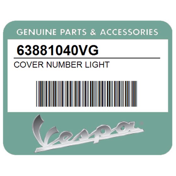 Vespa 63881040VG Cover Number Light