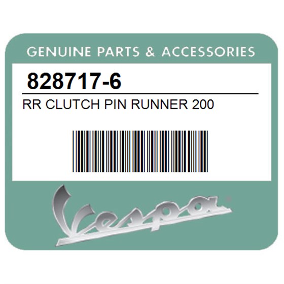 Vespa 828717-6 Rr Clutch Pin Runner 200