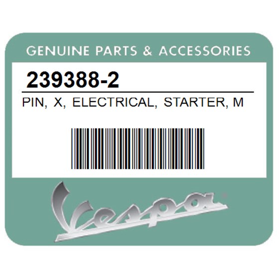 Vespa 239388-2 Pin, X, Electrical, Starter, Motor, -D9, 5, H15