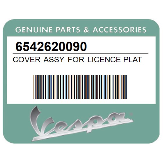 Vespa 6542620090 Cover Assy For Licence Plate Lamp