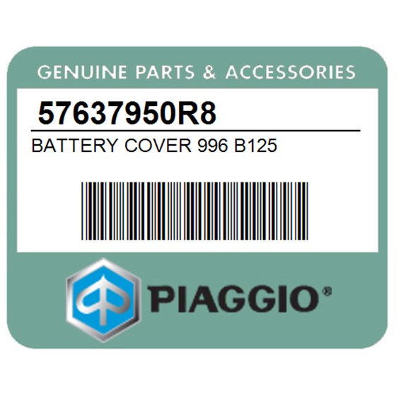 Piaggio 57637950R8 Battery Cover 996 B125