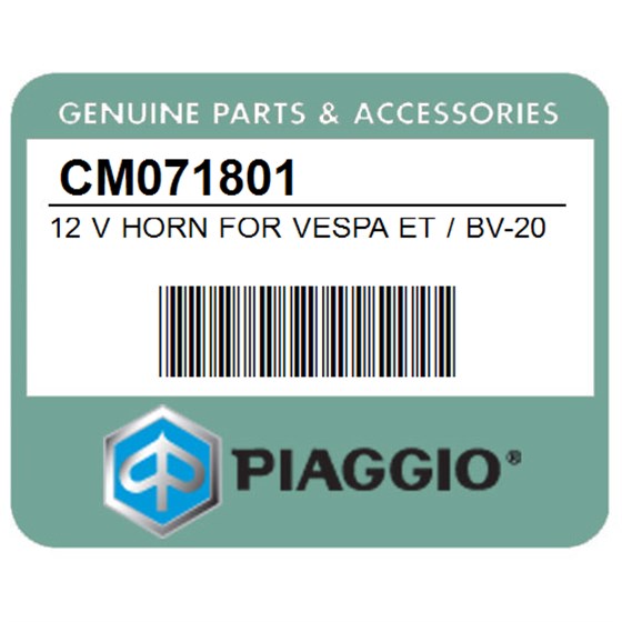 Piaggio CM071801 12 V Horn For Vespa Et / Bv-200