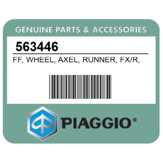 Piaggio 563446 Ff, Wheel, Axel, Runner, Fx/R, B125